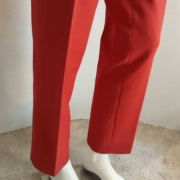 ANTONIO MELANI Red Maxine Fit Straight Leg Dress Pants Slacks Sz.12 - Picture 2 of 9